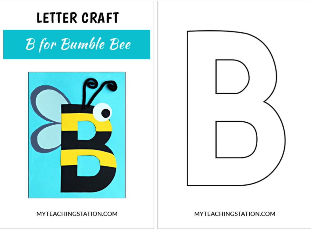 MyTeaching's tweet image. Letter B Craft: Bee. @MyTeaching myteachingstation.com/kids-learning-…