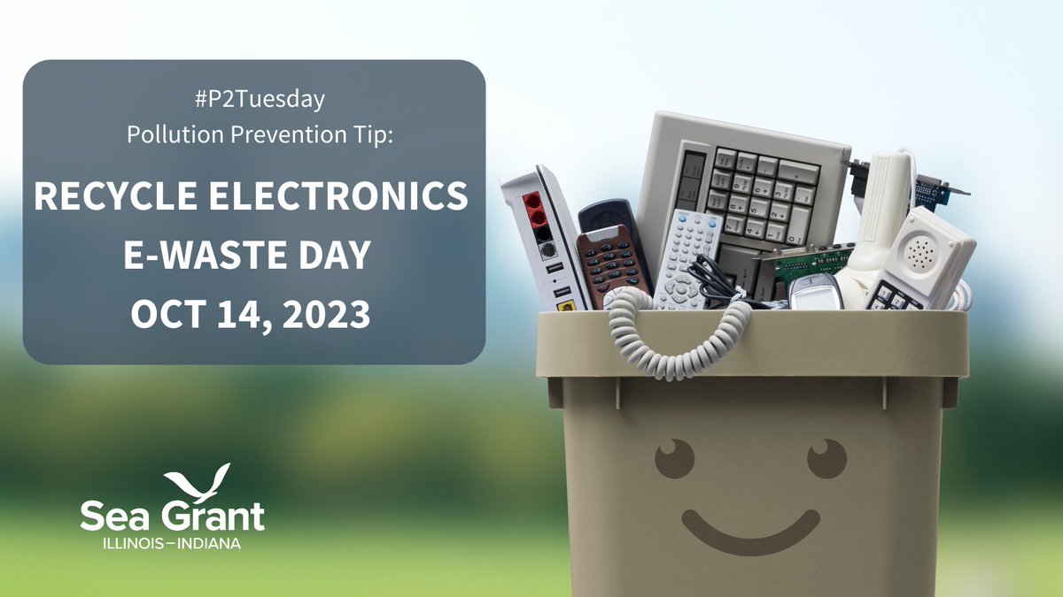 GreatLakesP2's tweet image. Got an old phone, printer, or laptop just sitting there, taking up space?

Don't let them go to waste! 

Join us on E-Waste Day and recycle those electronics. 

Reuse precious minerals and say goodbye to harmful materials entering the environment 

#P2Tuesday #pollutionprevention