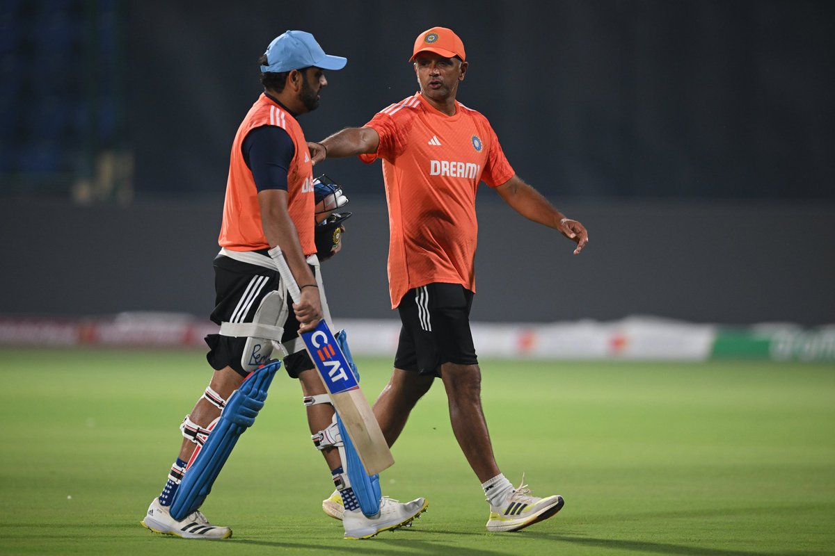 BCCI's tweet photo. 📸📸 Snippets from #TeamIndia's optional Training session ahead of their game against Afghanistan tomorrow in Delhi 🏟️👌👌

#CWC23 | #INDvAFG https://t.co/oCM5nWmTFm