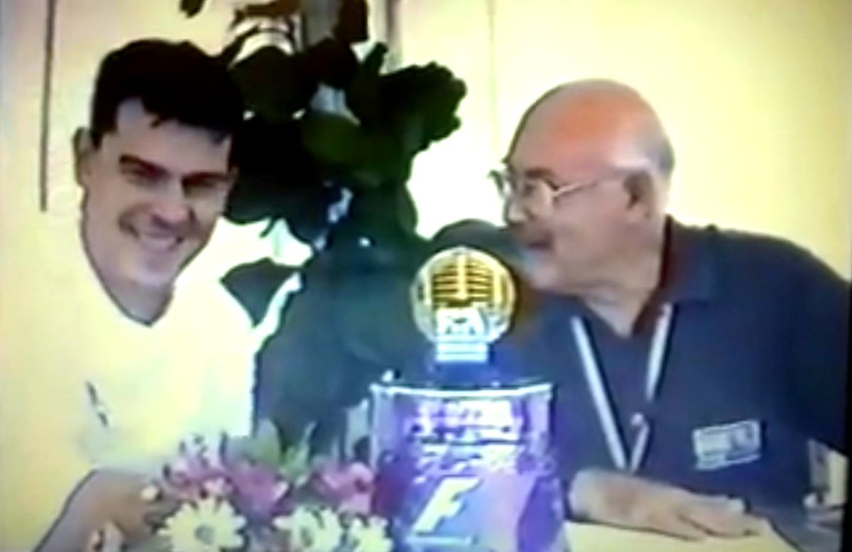 Great to see all the love for #MurrayWalker on what would have been his 100th birthday. Enthusiasm was his superpower and it was fuelled by my Porridge! 
🏁 what a lovely man x.