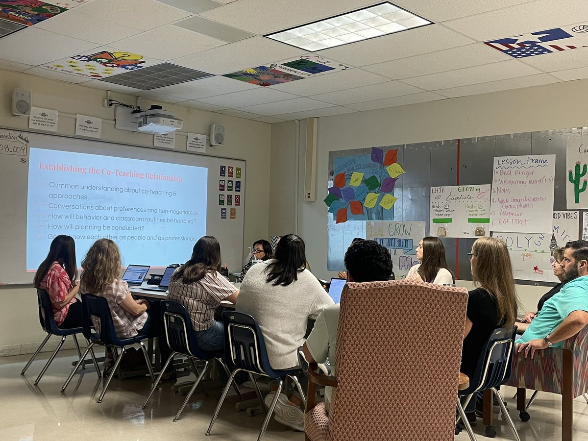 Our Math SpEd teachers did a great job sharing &amp; planning for co-teaching in PLC today! #growLHJH