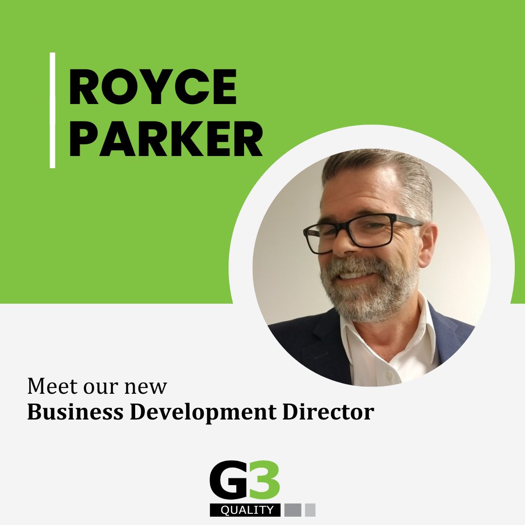 G3Quality's tweet photo. We are excited to welcome our new Business Development Director, Royce Parker.   

Royce's unique skill set combines his profound knowledge of QA/QC services with a remarkable knack for identifying lucrative opportunities and fostering valuable partnerships. https://t.co/Uv3GjZ1QW1