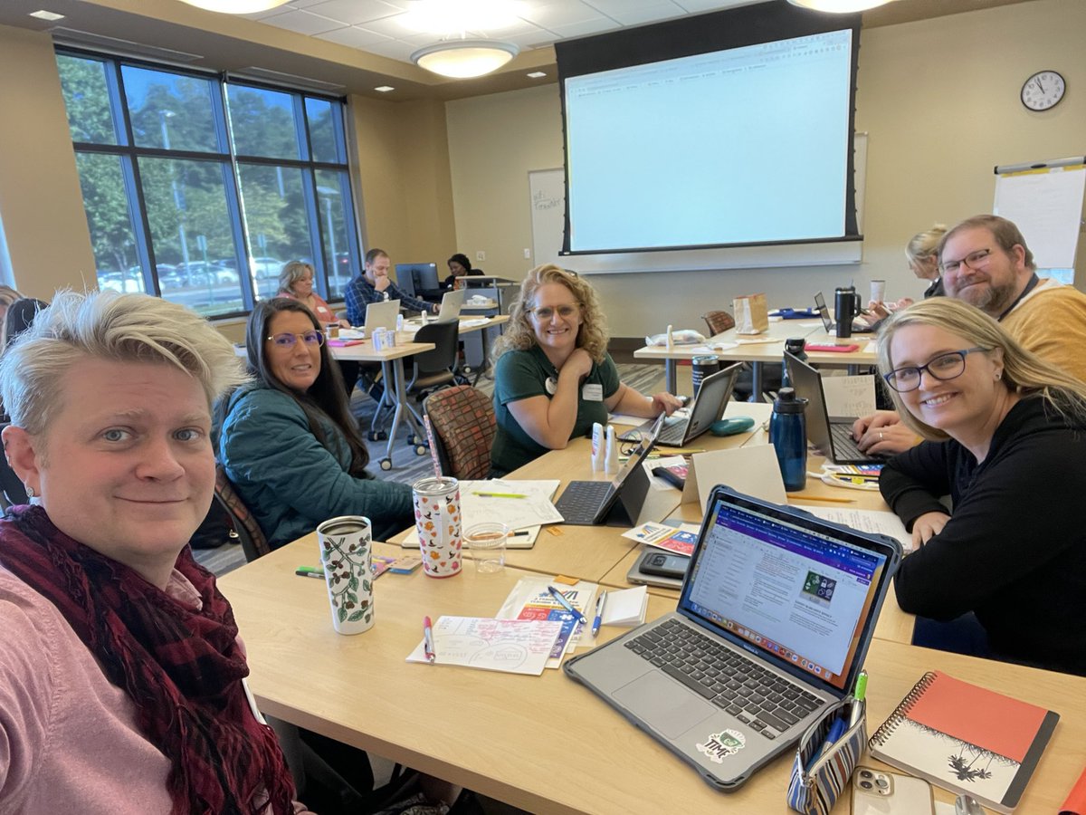 Spending the day with #PTEC and <a href="/educonsultfirm/">eduConsulting Firm</a> thinking about student learning! Love collaborating with my #socialstudies team and Fine Arts colleagues. 💕📚📝