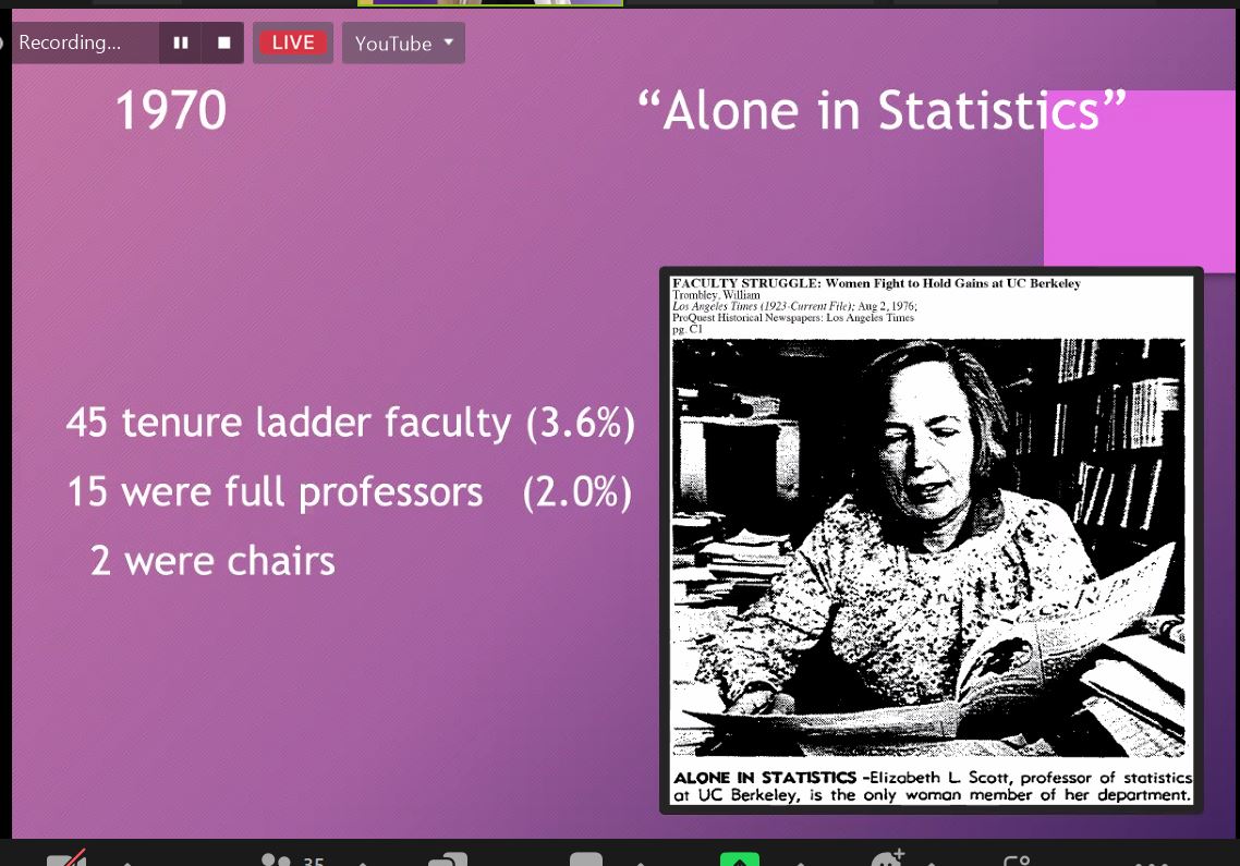 cwstat's tweet image. On the inspirational role of Elizabeth L. Scott and the challenges women faced at the time #IDWSDS2023
Thank you former CWS president Prof Amanda Golbeck for sharing her story 👏
#WomenInStatistics #HistoryOfStatistics