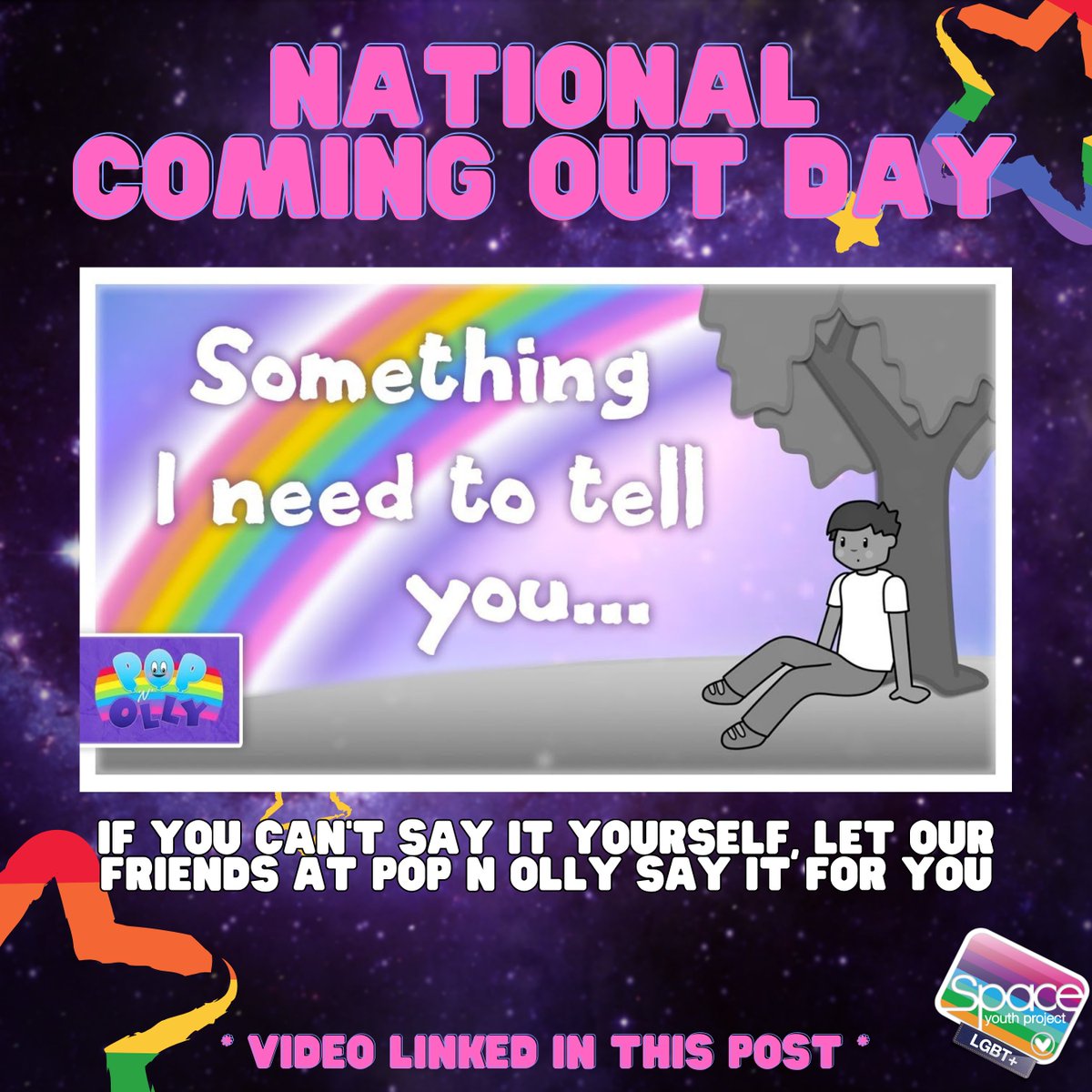 On this #NationalComingOutDay we wanted to provide something for those of you who can't say the words yourself. Our friends at @PopnOlly have the perfect video to help you, if you can't say it yourself then they can say it for you 💖 🌐 youtu.be/aMhRF7OqXLE #LGBT #LGBTplus