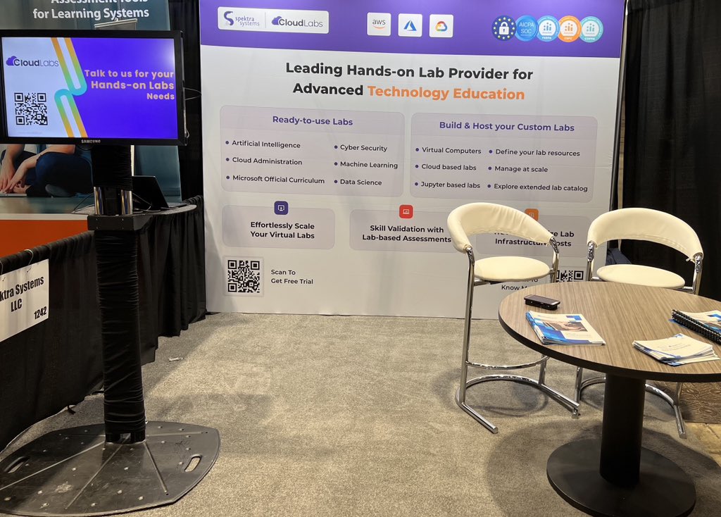 amit_malik99's tweet image. We&apos;re here at Educause 2023 in Chicago, and the energy is electric! 

Come by Booth 1242 to discover how CloudLabs  is revolutionizing upskilling through hands-on labs. 

Let&apos;s make learning impactful together! #Educause2023 #CloudLabs #HandsOnLearning #Educause #SpektraSystems