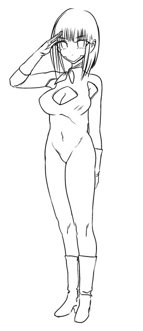 昔書いた戦闘員さんです 腋と胸だけ開いている 