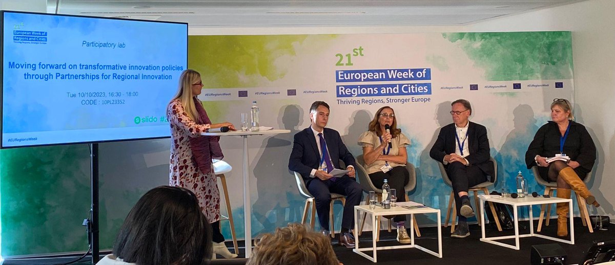 Paz Palacio dice:
🗣"La convocatoria Regional Innovation Valleys #RIVs de #HorizonteEuropa requiere alinear la #PolíticaDeCohesión y la política de #innovación a nivel regional
🗣Las diferencias reales entre regiones no están reflejadas en el regional #innovation scoreboard #RIS