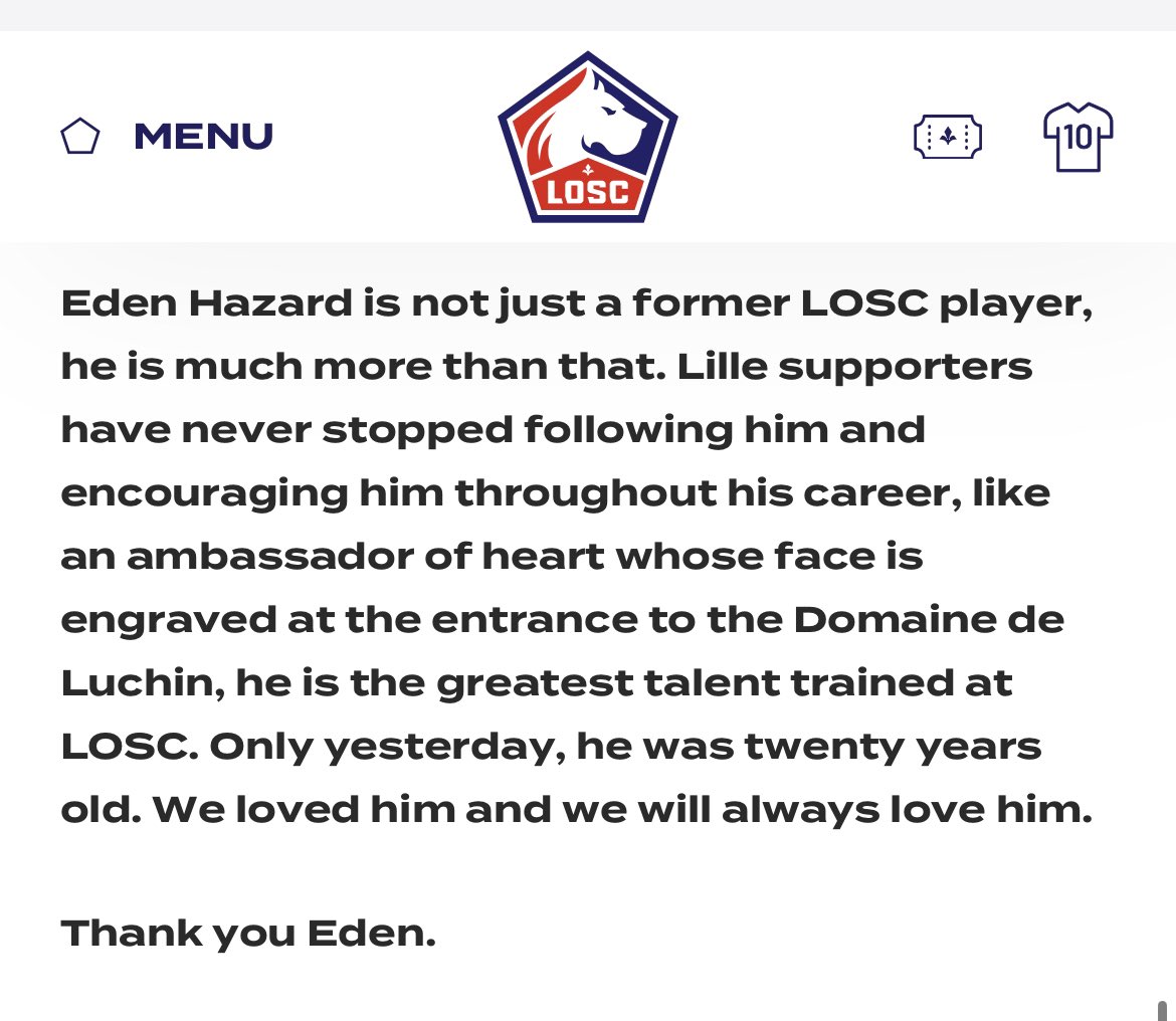 EHazardFC's tweet photo. Lille are the greatest club ever 😭😭❤️❤️❤️❤️ https://t.co/J8mqh54OYR