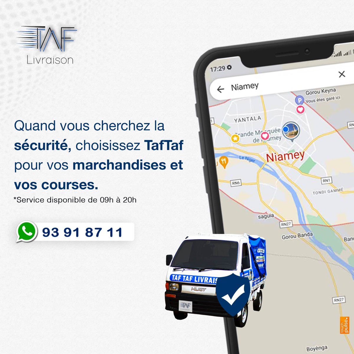 #LivraisonRapide

Vous cherchez la sécurité pour vos marchandises et un service fiable ? Contactez-nous pour un service sécurisé et rapide 😉. 

Rejoignez notre WhatsApp au lien wa.link/ctv7nn ou appelez-nous aux : (+227) 93918711/80071725.
