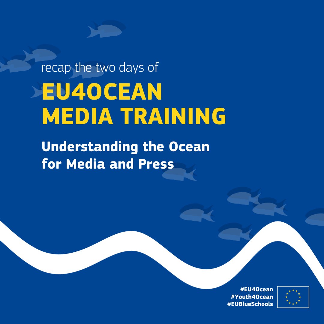 📚 Last week, #EU4Ocean 🌊 hosted an online Media Training for journalists and young ocean advocates! Couldn’t be there? 🎥 The recordings are now available 👉 youtube.com/playlist?list=… #EMFAF #Ocean #Media #Training #MakeWaves #Youth4Ocean #Journalism