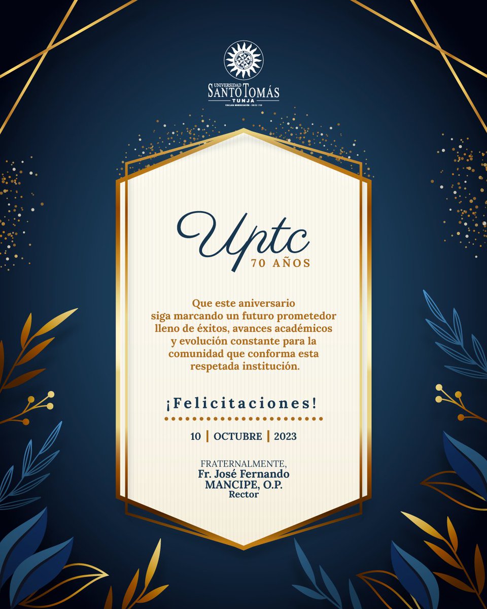 santotomastunja's tweet image. #UPTC70años formando desde la educación superior a los jóvenes del departamento y del país. ¡Felicitaciones en su aniversario 🎂!