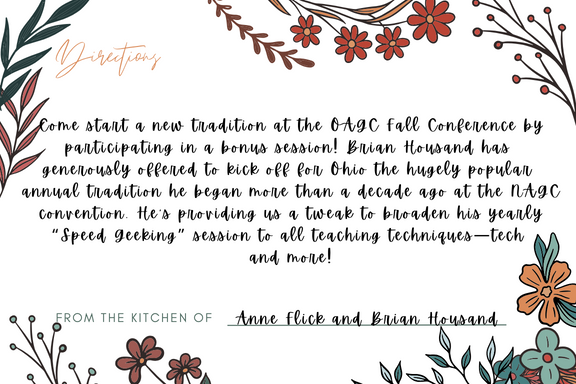 We are so excited to announce our Special Bonus Session at our Fall Conference.  Details below!