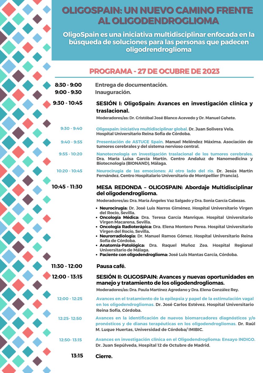 OncMet27's tweet photo. ¡Únete a nosotros en las II Jornadas sobre Oligodendrogliomas! 🧠🔬 Un evento crucial para dar voz a pacientes y profesionales que luchan contra este raro tumor cerebral. Juntos, podemos impulsar la investigación y el tratamiento. ¡Hagamos la diferencia! 💪 #Oligodendroglioma https://t.co/NFDW5KDf3g