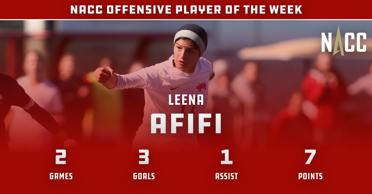 ⚽️<a href="/MSOEWsoc/">MSOE Women's Soccer ⚽️</a> | AWARDS

Leena Afifi is the second straight Raider to earn Women's NACC Offensive Player of the Week

📰: msoeraiders.com/news/2023/10/1…

#TheRaiderWay #d3soccer
