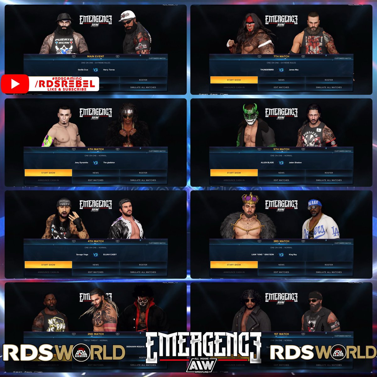 We are live with Episode 16 of AIW Emergence! #RDSWORLD #RDSGAMING #WWE2K23 

youtube.com/live/ThgavxsR3…