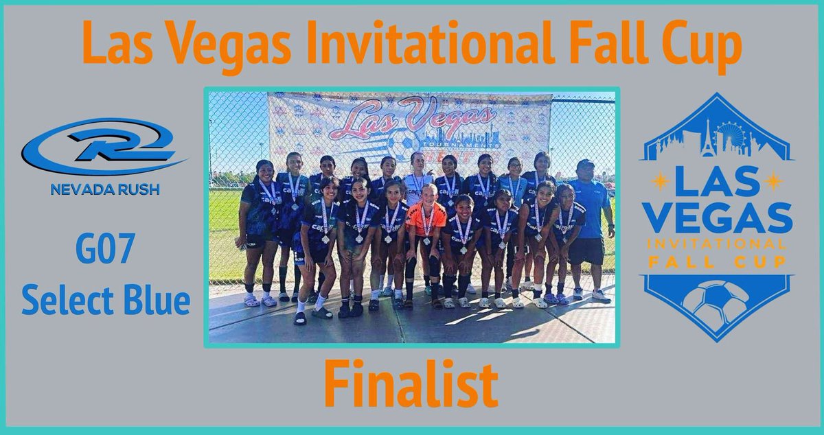 rush_nevada's tweet photo. Nevada Rush 2007 Girls Select Blue Las Vegas Invitational Fall Cup Finalists 🥈

#RushNation #NevadaRush #RUID 

“We we we are Rush!” https://t.co/UjEFE1g9TW