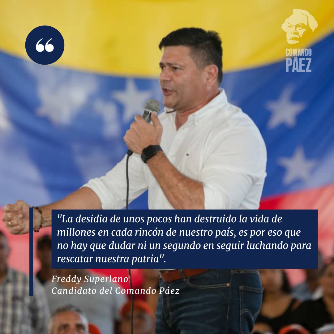 ComandoPaezFS's tweet photo. "La desidia de unos pocos han destruido la vida de millones en cada rincón de nuestro país, es por eso que no hay que dudar ni un segundo en seguir luchando para rescatar nuestra patria". #10Oct https://t.co/ONoIJCdtoY