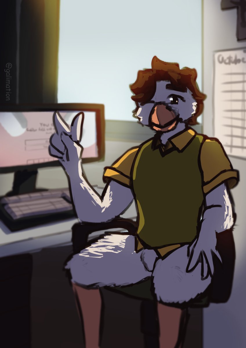 galimation's tweet photo. 10 - Fursona
Already had this design lying around, so I cleaned it up a bit and plopped it in my actual room <3
#cringetober #cringetober2023 #fursona #birdsona https://t.co/YMC6dsrgBc