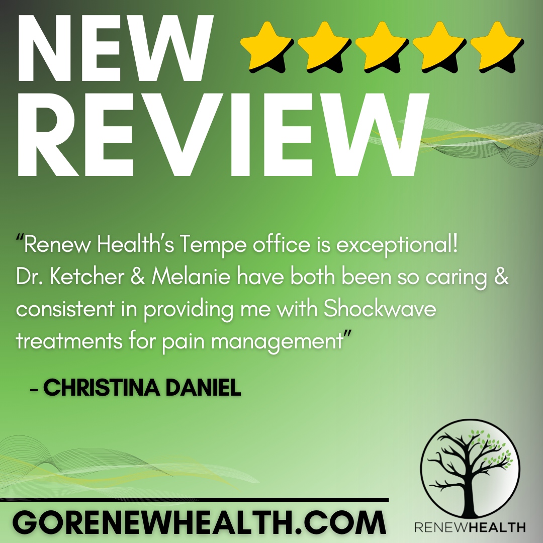 GoRenewHealthAZ's tweet image. Nothing better than new patient 5-star reviews! Thank you to our patient, Christina, for leaving us an awesome 5-star review. Give us a call if you have been injured in an auto accident, we are here to help you! #personalinjury #autoaccidentinjury #painsolutions

#renewhealth