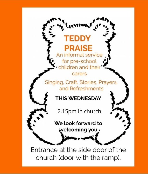 StManston's tweet photo. Time for teddy praise again this Wednesday. Give it a try you might enjoy it, everyone welcome. https://t.co/6VIeJL84uC