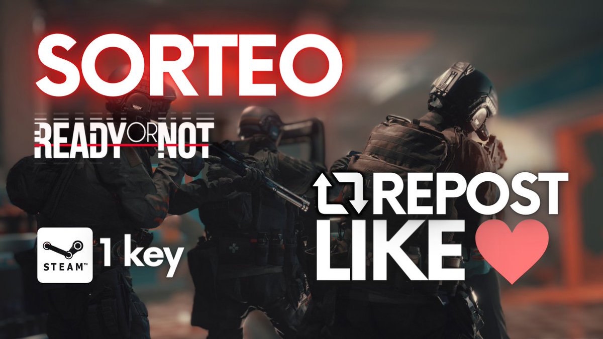 PNKFacil's tweet image. SORTEO 🎁

1 Key de steam del juego "READY OR NOT"

Para participar: 
  🔁REPOST este tweet
   ❤Like
  👌Follow @PNKFacil 

Entra gleam.io/b4NEV/ready-or… para más posibilidades de ganar! Suerte 

#ReadyPNK #ReadyOrNot #Giveaway #SORTEO