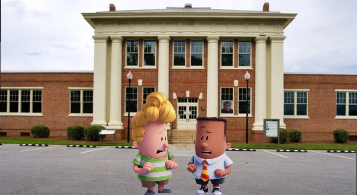Treehousecomixs's tweet photo. Me and Harold finally escaped. But we still can't figure out why Mr krupp sent us to that creepy school. Now we juat gotta figure out how to get back to Piqua. https://t.co/o3Nu4xyqzi