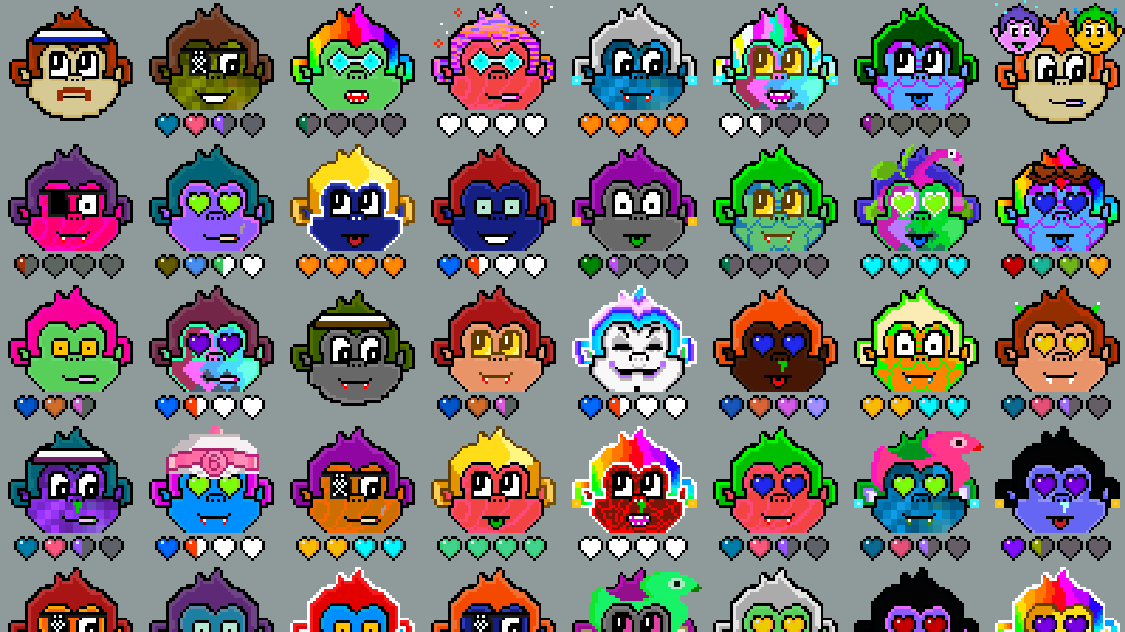 300+ TRAITS  (it looks like 1.1 that are connected by categories.)
2 generations.
60 = 1.1 (were done manually separate from the generation)
10% of bibizyunks have a life story that is written in the description. 

1/3 🧵
