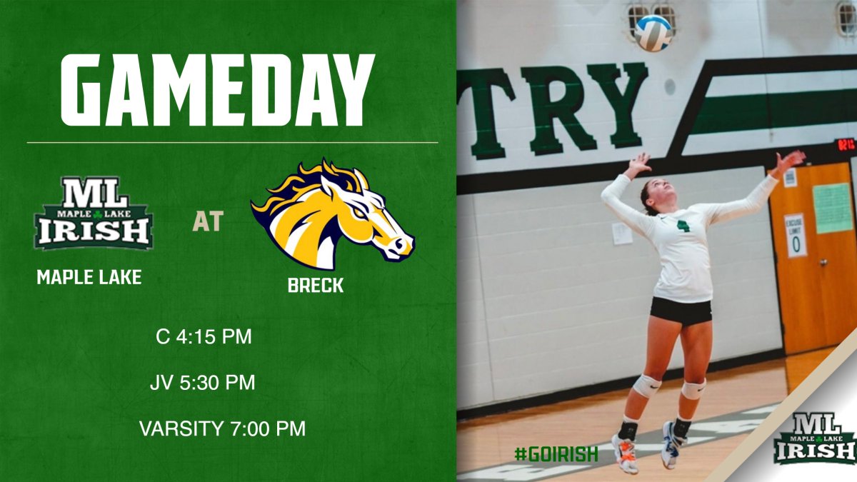 Volleyball travels to Breck tonight!