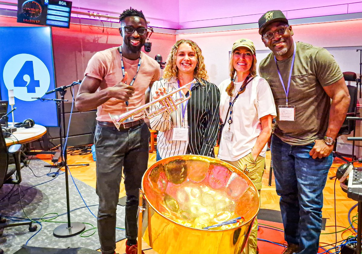 Jerome Weatherald (@leadbelly61) on Twitter photo Ever seen such a beautiful thing? A GOLD steel pan! And a shiny silver trumpet! Sweet sounds in the #AddToPlaylist studio today with <a href="/jeffreykboakye/">Jeffrey Boakye</a>, <a href="/matildalloydtpt/">Matilda Lloyd</a>, <a href="/cerysmatthews/">Cerys Matthews</a> & @leonfosterthom. What a fine bunch! Do catch this Ep on 3rd Nov <a href="/BBCRadio4/">BBC Radio 4</a> 🎶🎵 Ever seen such a beautiful thing? A GOLD steel pan! And a shiny silver trumpet! Sweet sounds in the #AddToPlaylist studio today with <a href="/jeffreykboakye/">Jeffrey Boakye</a>, <a href="/matildalloydtpt/">Matilda Lloyd</a>, <a href="/cerysmatthews/">Cerys Matthews</a> & @leonfosterthom. What a fine bunch! Do catch this Ep on 3rd Nov <a href="/BBCRadio4/">BBC Radio 4</a> 🎶🎵