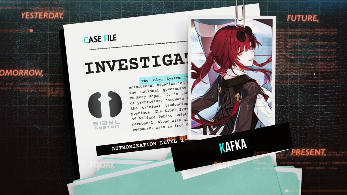 wavethearts's tweet photo. The Sibyl System is not as perfect as we thought. With the recent truth of our absolute judgement, I, Kafka, have decided to bring justice with my own hands and restore the balance of society one more time. https://t.co/m9hoEL3Duc