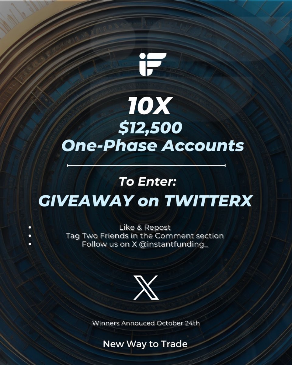 Team!🔥We are also Giving Away 10x$12,500 One-Phase Accounts📈
To Enter:
1. Like &amp; Repost 🖤
2. Tag Two Friends 🤝
3. Follow us on X <a href="/InstantFunding_/">Instant Funding</a> 

Good Luck Everyone🚀
#giveaway #forex #tradingspace #propspace