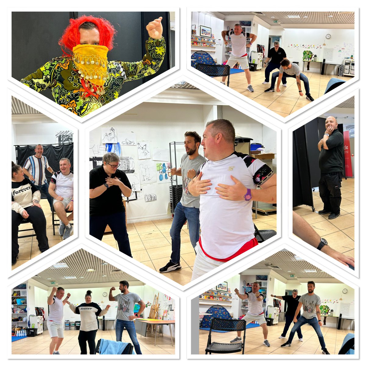 stridetheatre's tweet photo. Awesome day with our adults!  

A morning of character development, we looked at our characters as 16year olds and Enjoyed making a crazy Rugby Haka!

This afternoon has continued with our musicals, this week ghostbusters!! Followed by a good old sing song 🎶 

#teamstride https://t.co/399L6m0B6b