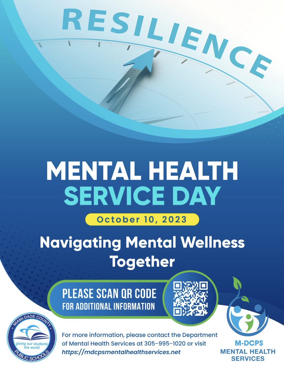 CounselorFlagam's tweet photo. #WorldMentalHealthDay just a reminder that there are resources available if you are need of help @FlagamiSchool @MDCPS_MHS @StdtSvcsMDCPS https://t.co/kxPIML7Lw6