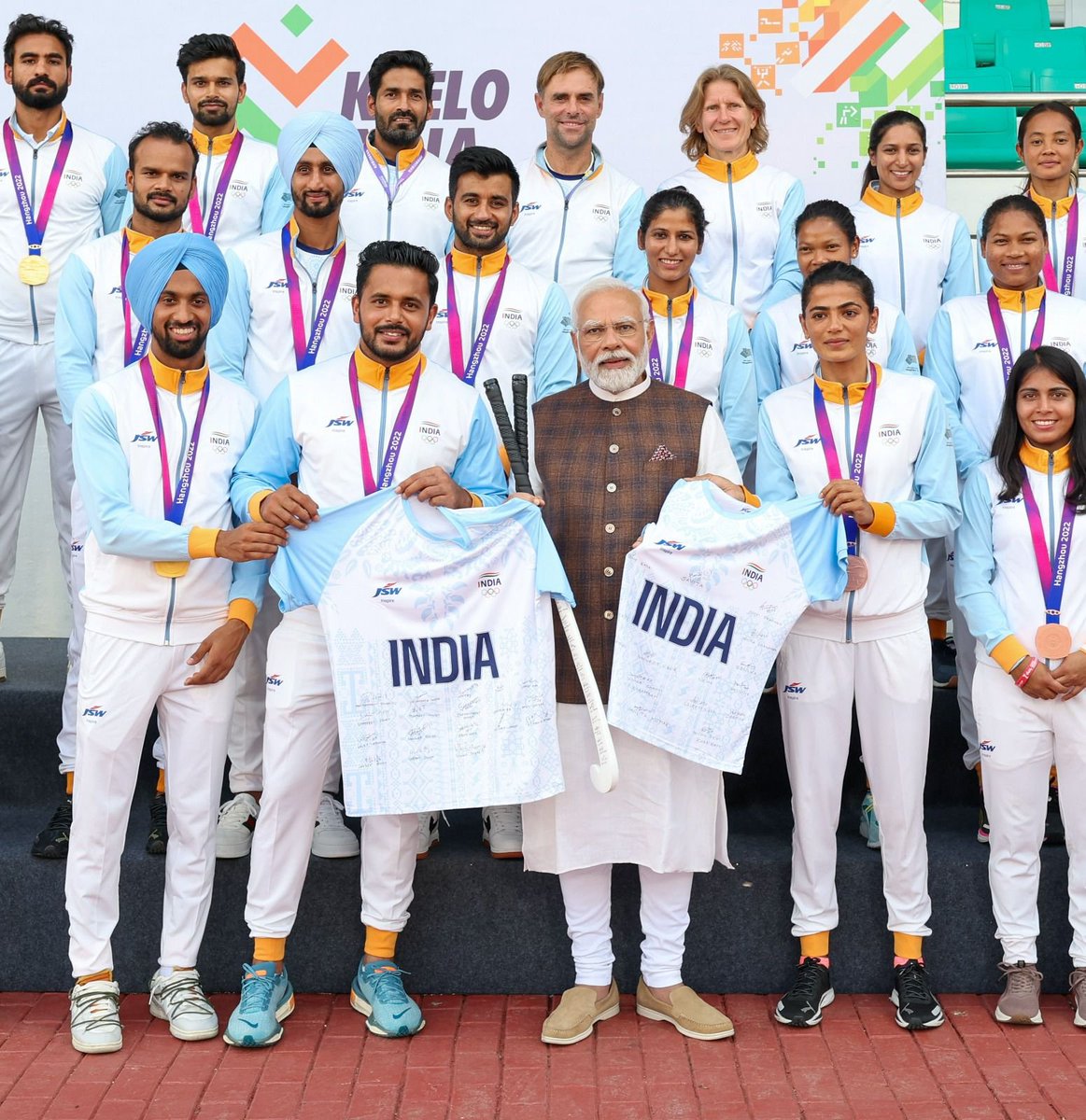 Glimpses from the very special meeting with our Asian Games contingent, their coaches and support staff. The unwavering spirit, dedication and the countless hours of hard work of every athlete is inspiring. The accomplishments of our athletes have not just added to India's