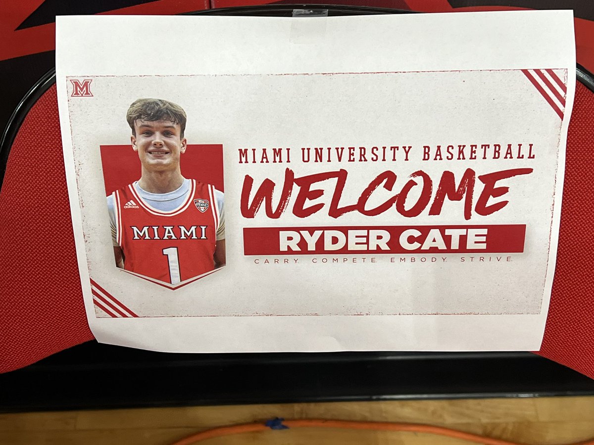 TheRyderCate's tweet photo. Thank you @CoachSteeleMU @KhristianSmith_ and the rest of the Miami University staff for having me on a visit last weekend. Great day!🔴🦅 https://t.co/JpdBHnUQEi