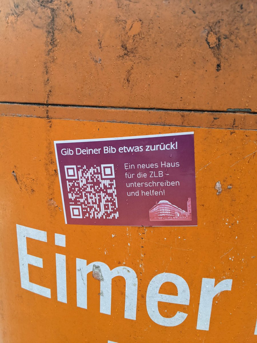 zlb_Berlin's tweet photo. Nicht von uns! Aber finden wir richtig gut. 😊
https://t.co/mqlR1KFcvG

📍Mülleimer vor der Berliner Stadtbibliothek https://t.co/cRwxApuWPe
