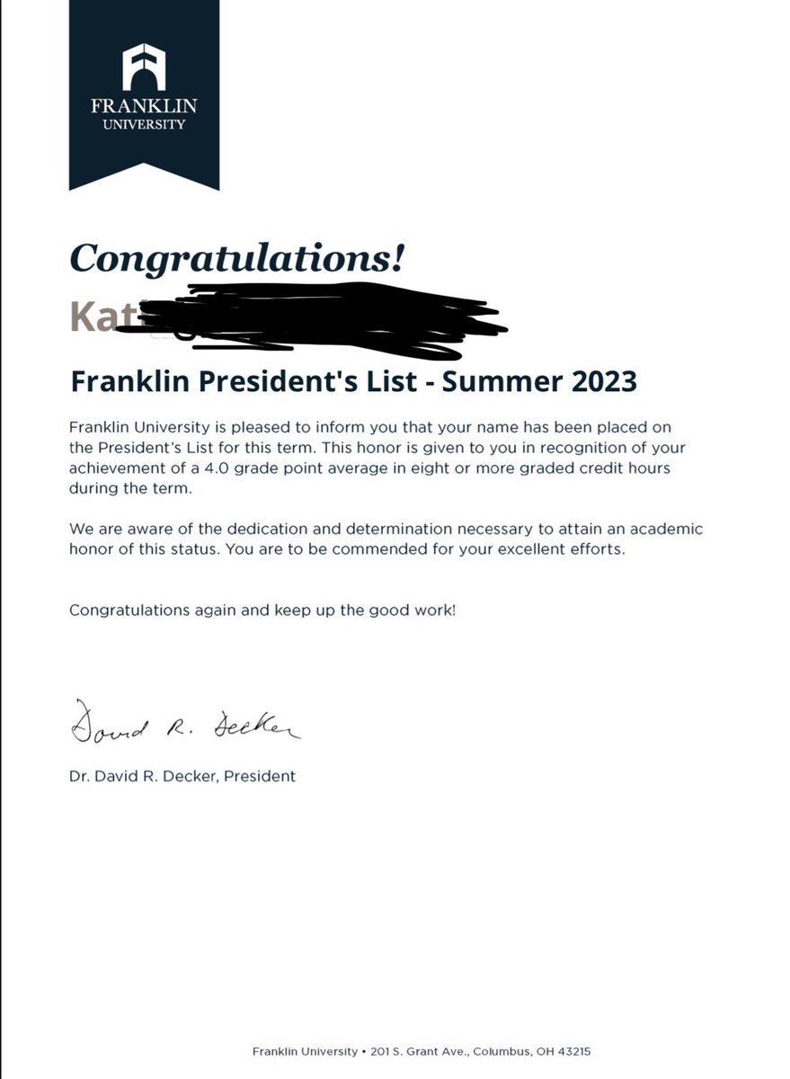 Late nights paid off! Made it on the President's List for Summer 2023 📚🌟 #HardWorkPaysOff #AcademicAchievement