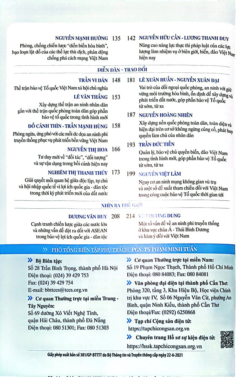 lammofa's tweet photo. In Special Edition of Communist Review (9/2023), I shared my thoughts abt "#SpaceCybersecurity risks & recommedations for #Vietnam's Fatherland Safegarding in new situation"; stressed holistic approach to this issue with global, regional & national level of proposals. https://t.co/0DADLWVLsF