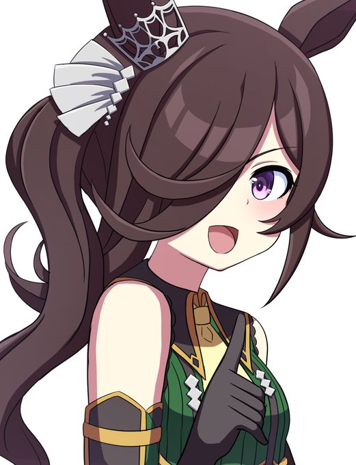おはようございます!ウマ娘アニメ記念でサトノクラウンの勝負服を着たライスシャワー(wip)描きました〜 