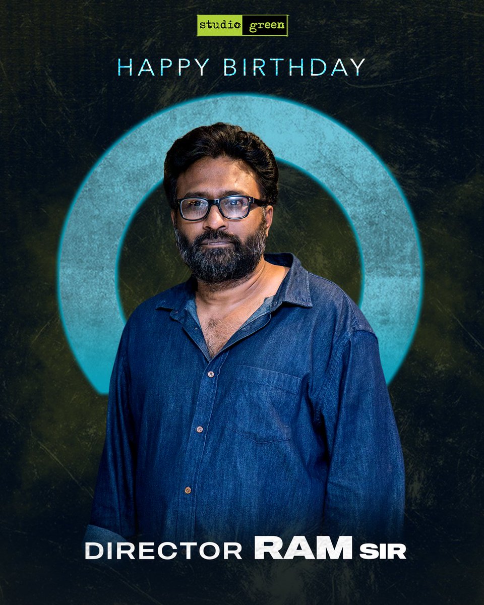 StudioGreen2's tweet photo. Wishing the mesmerizing storymaker, Director Ram Sir, a very happy birthday 💥🎉
From Team #StudioGreen #KEGnanavelraja
#HappyBirthdayDirectorRam #HBDDirectorRam #DirectorRam https://t.co/syXxZyP2PD