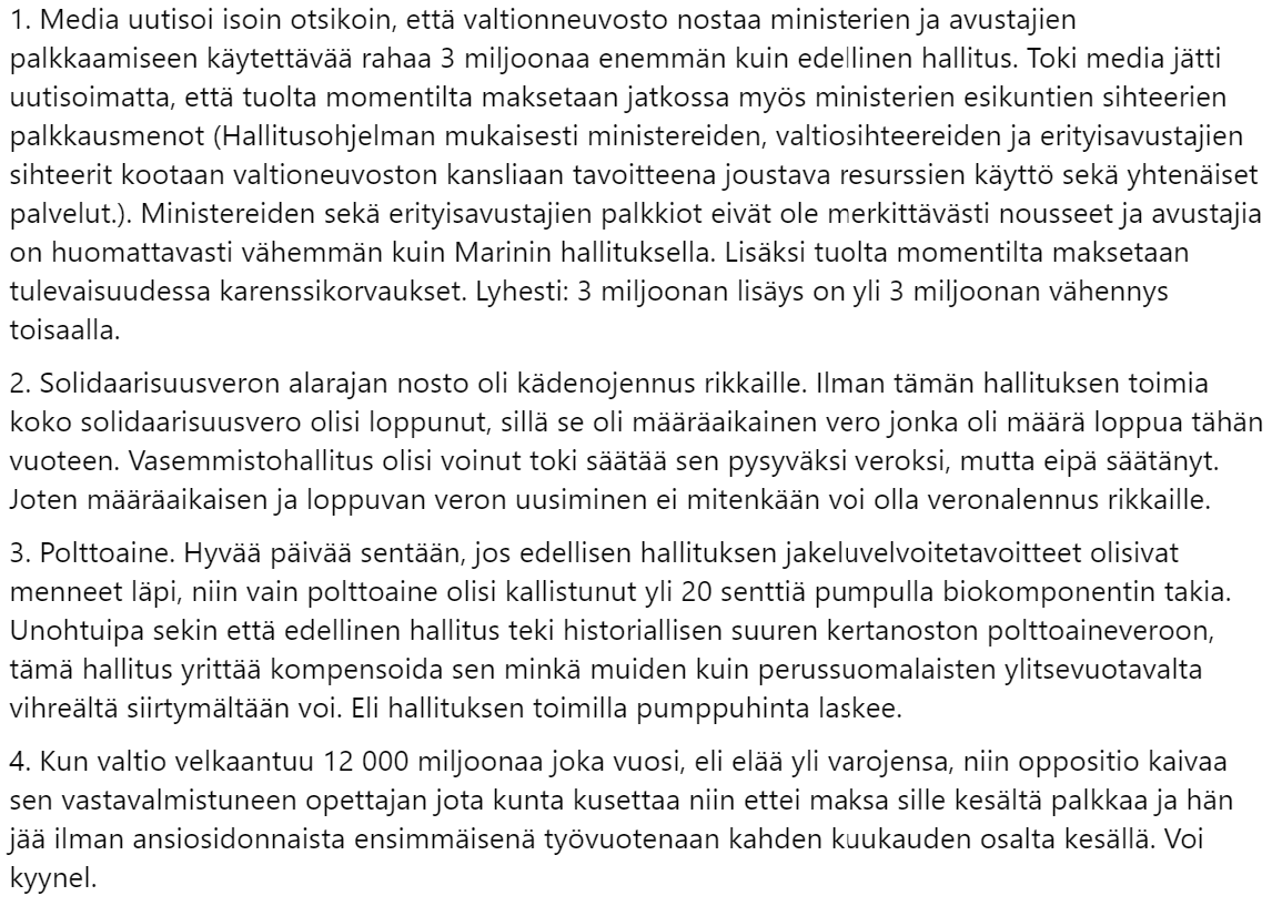 mikkokokko's tweet photo. Politiikan raskainta osastoa on tahallinen väärinymmärtäminen, tahallinen vääristely tai usein erityisesti median puolelta kyyninen klikkejä metsästävä uutisointi joka antaa ihmisille vääriä mielikuvia. Muutamia esimerkkejä. #politiikka #oppositio #media https://t.co/dvOgKrcKja