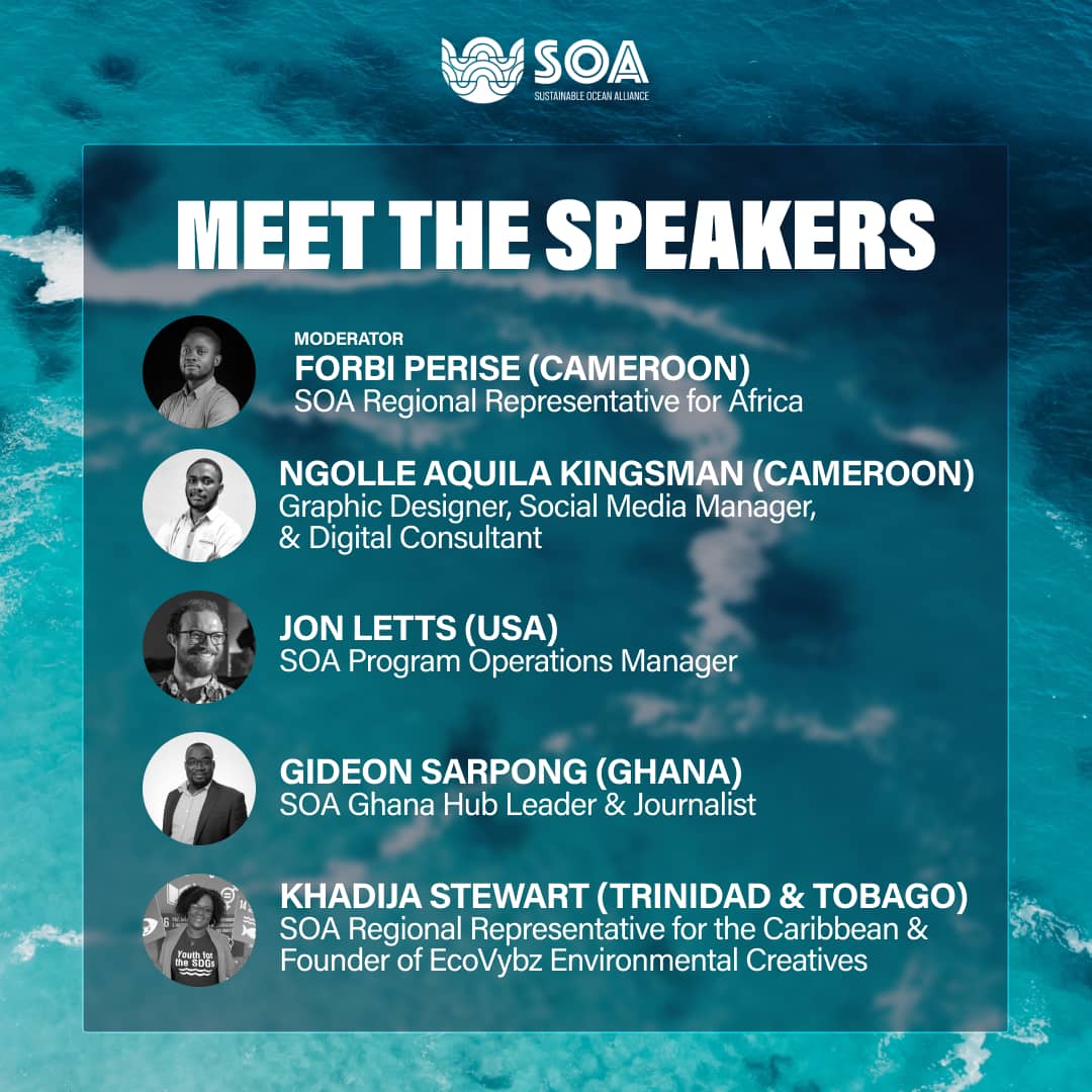 Join us for an engaging and informative webinar focused on media and the effective use of social media for #oceanaction. 

It aims to equip participants with the tools to raise awareness, mobilise communities, and contribute to a sustainable future for our #oceans.
@SOAlliance