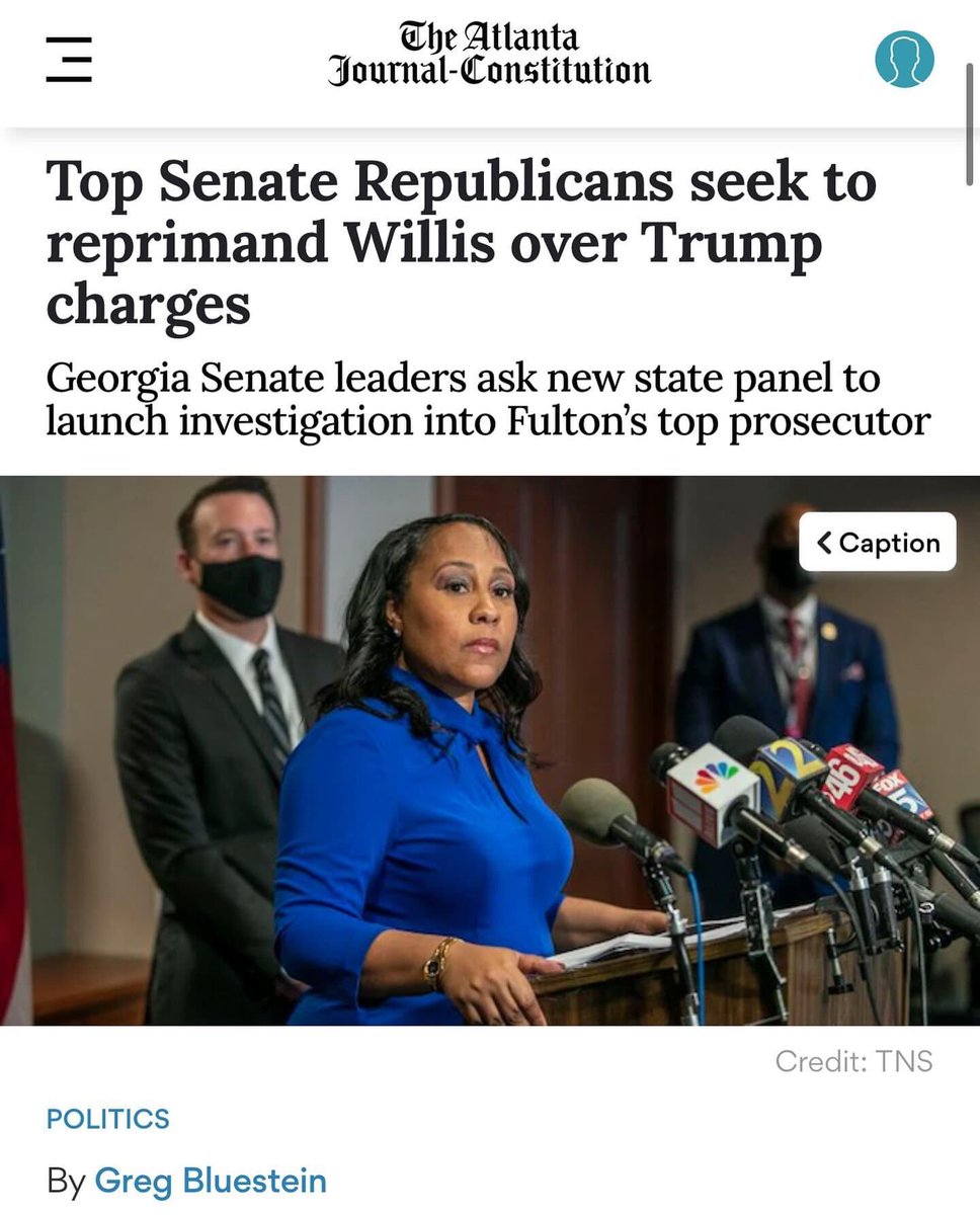 Desmond_Taran's tweet photo. Puzzling that of the eight state senators filing a complaint to sanction the Fulton County District Attorney, not one of them actually represents any portion of Fulton County.

https://t.co/mTh70jkEsx https://t.co/wu8oHeEUOx