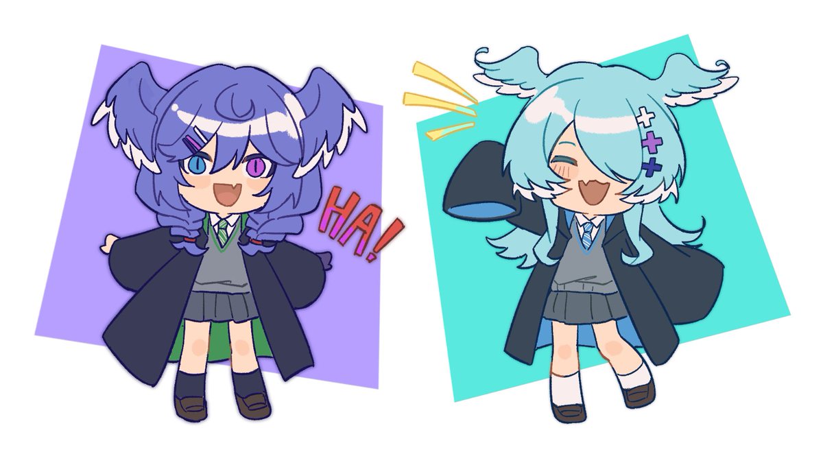 MgeU37's tweet photo. #pendorART #Artsuki 
瘾犯了画画龙姐妹的hp设定🪄 https://t.co/n2C7cn8GK1