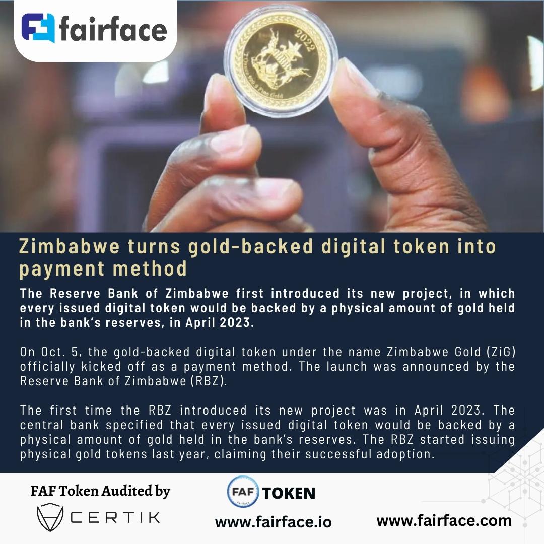 Zimbabwe turns gold-backed digital token into payment method

⭐️Make Customers Fall in love with your business with Fairface. 

⭐️ fairface.io

#digitalworld #token #gold #digitalgold #paymentmethod #metaverse #nft #crypto #defi #digitaltokens