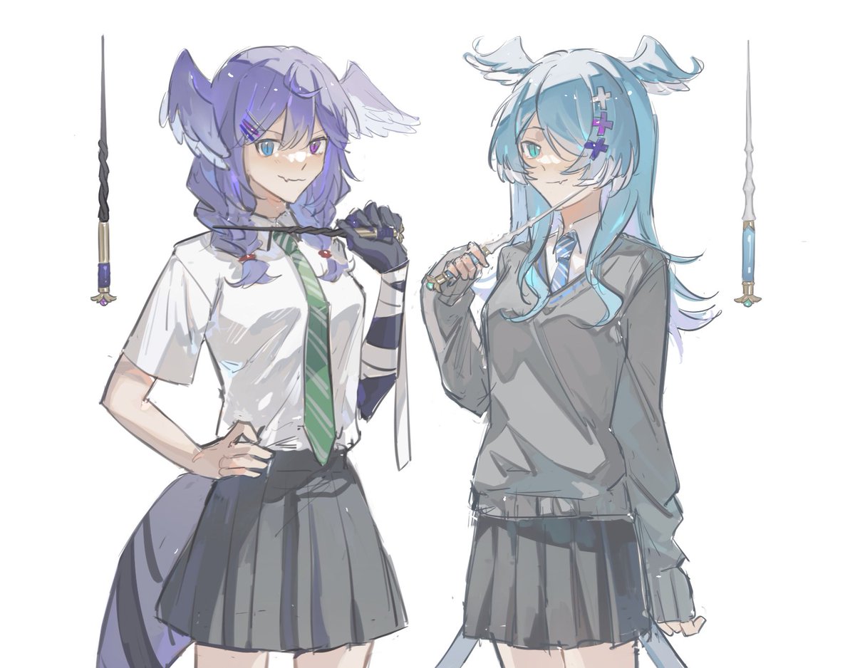 MgeU37's tweet photo. #pendorART #Artsuki 
瘾犯了画画龙姐妹的hp设定🪄 https://t.co/n2C7cn8GK1
