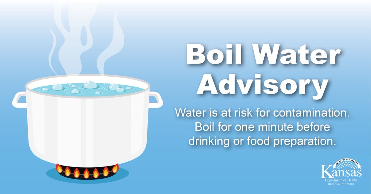 KDHE has issued a boil water advisory for all City of Osawatomie public water supply customers due to a reported and corrected filtration error. READ MORE: osawatomieks.org/home/news/kdhe…