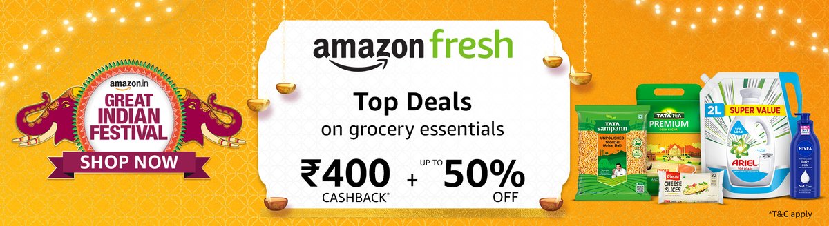 Soppingeasyin's tweet photo. Amazon Fresh Top Deals
https://t.co/Zt0vNLocKm

#Amazon #festivaloffer #GreatIndianFestival https://t.co/03xXLM24hY