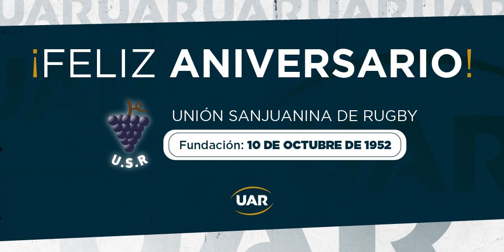 ¡Le deseamos un muy feliz aniversario a la Unión <a href="/SanjuaninaRugby/">Sanjuanina de Rugby</a>! ¡Felicidades! 👏🏻

#LaUniónDeTodos